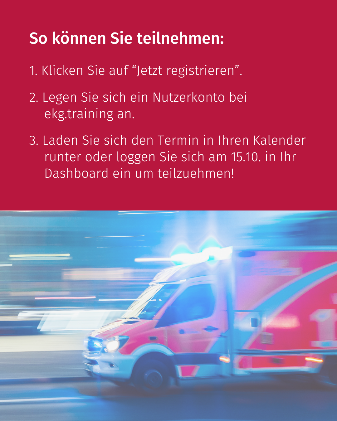 Registrierung zur ekg.konferenz präklinische Notfallversorgung